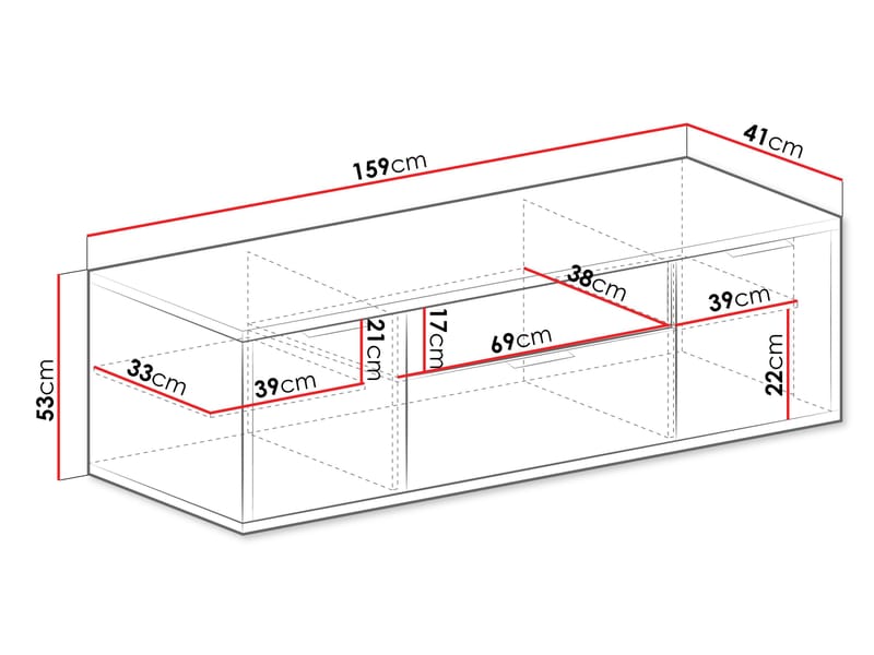 Fonti Tv Bänk 159 cm i Trä - Brun - Möbler - Tv möbel & mediamöbel - TV bänk & mediabänk