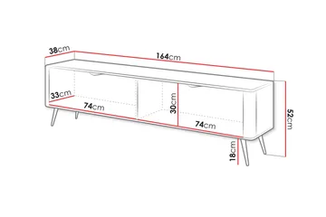 Forba Tv-bänk 164 cm - Svart - Möbler - Tv möbel & mediamöbel - TV bänk & mediabänk