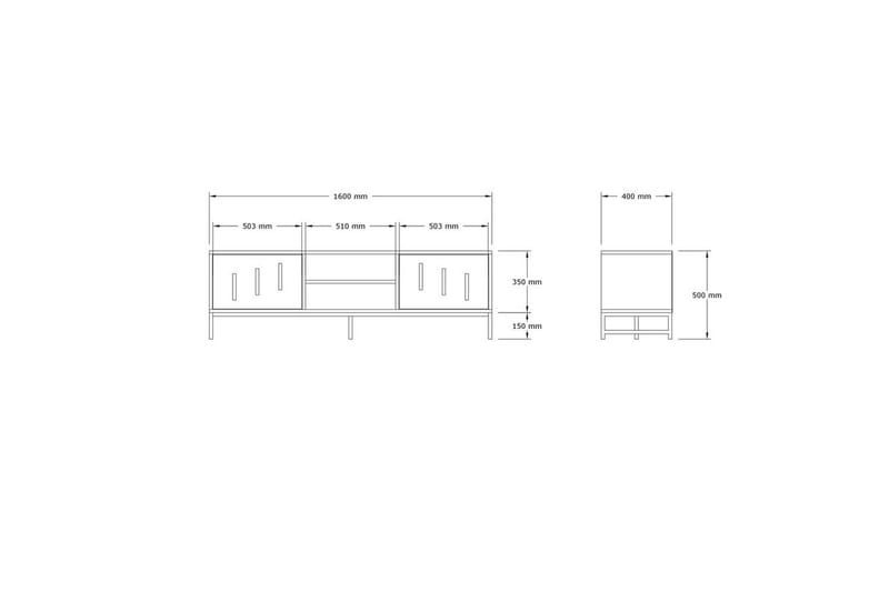 Form Tv-bänk 160 cm - Natur - Möbler - Tv möbel & mediamöbel - TV bänk & mediabänk