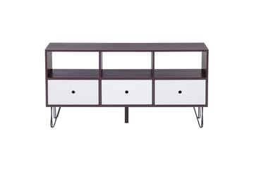 Foston Golvstående TV-bänk 120 cm med Förvaring i Mörkt Trä - Brun - Möbler - Tv möbel & mediamöbel - TV bänk & mediabänk