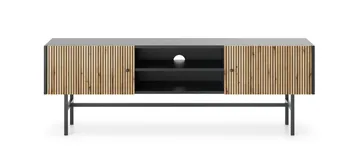 Francisca Tv-bänk 155 cm - Svart/Ek - Möbler - Tv möbel & mediamöbel - TV bänk & mediabänk