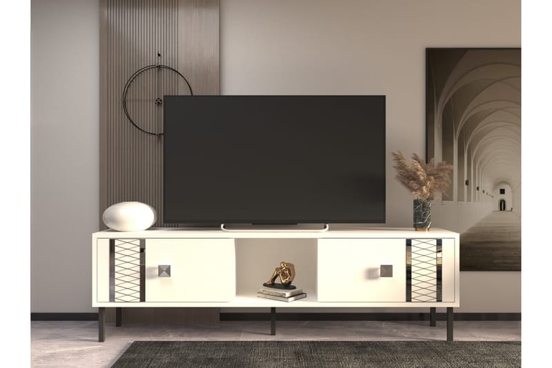 Frede Tv-bänk 150 cm - Silver - TV bänk & mediabänk