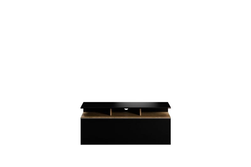 Galnor Tv-bänk 117 cm - Svart/Mediumfärgat trä - Möbler - Tv möbel & mediamöbel - TV bänk & mediabänk