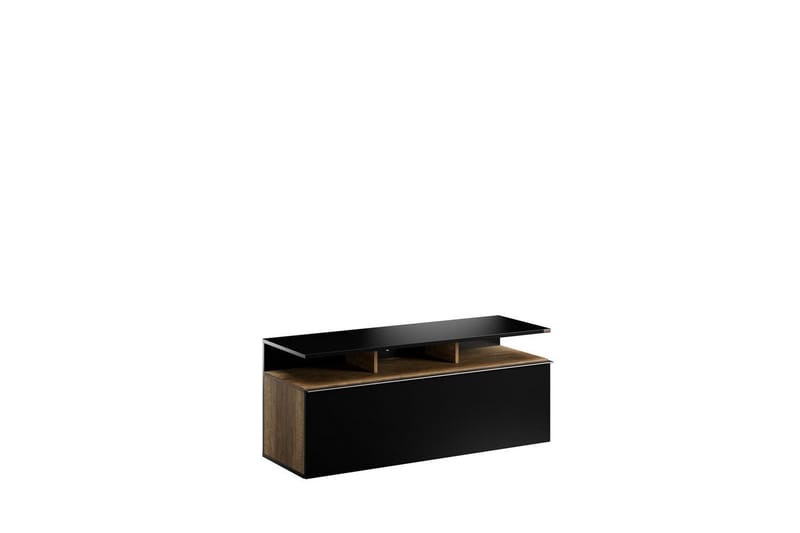 Galnor Tv-bänk 117 cm - Svart/Mediumfärgat trä - Möbler - Tv möbel & mediamöbel - TV bänk & mediabänk