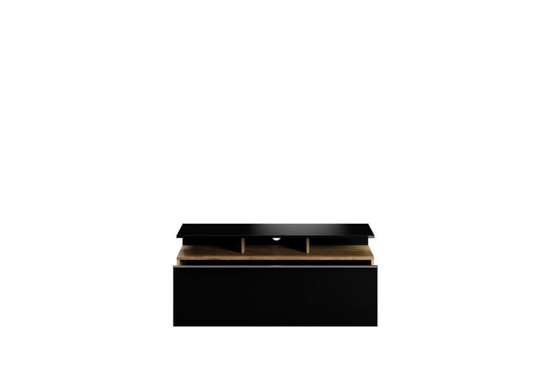 Galnor Tv-bänk 117 cm - Svart/Mediumfärgat trä - Möbler - Tv möbel & mediamöbel - TV bänk & mediabänk