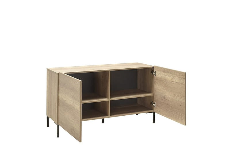 Galnor TV-bänk 120 cm med Förvaring i Mörkt Trä - Naturbrun - Möbler - Tv möbel & mediamöbel - TV bänk & mediabänk