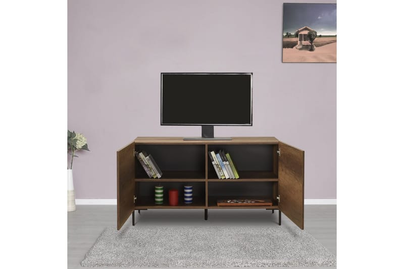 Galnor Tv-bänk 120 cm - Mediumfärgat trä - Möbler - Tv möbel & mediamöbel - TV bänk & mediabänk
