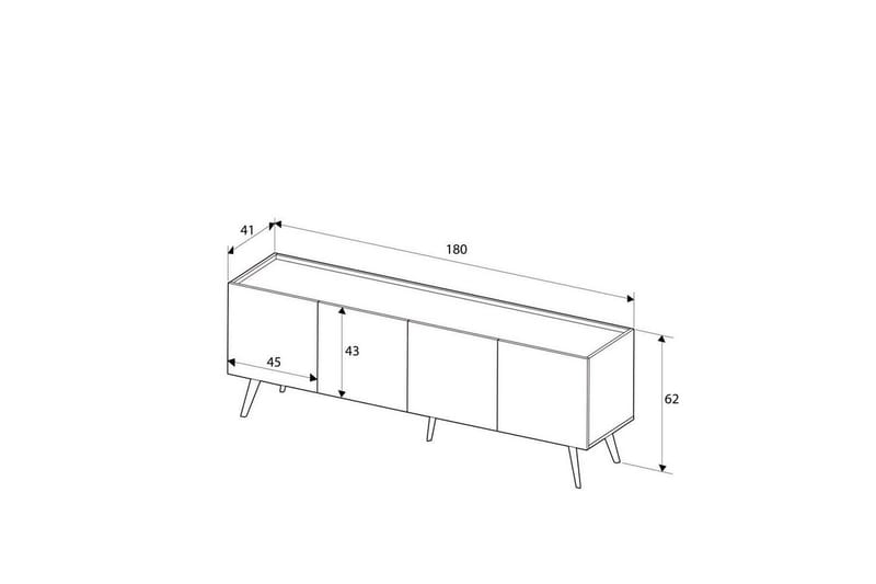 Galnor Tv-bänk 180 cm - Natural - Möbler - Tv möbel & mediamöbel - TV bänk & mediabänk