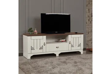 Gaszpar Tv-bänk 140 cm - Vit/Valnöt - Möbler - Tv möbel & mediamöbel - TV bänk & mediabänk