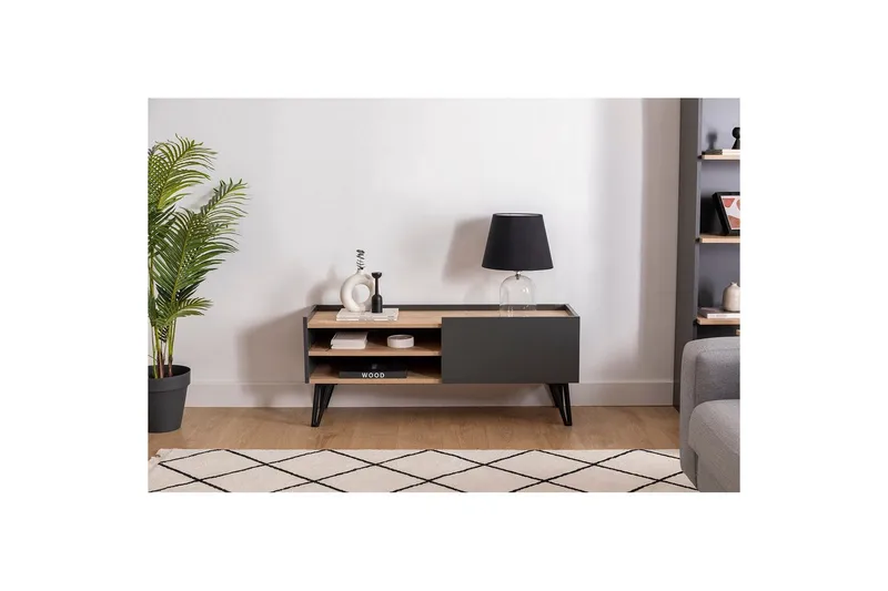 Giancarlo Tv-bänk 120 cm - Blå/Antracit - Möbler - Tv möbel & mediamöbel - TV bänk & mediabänk