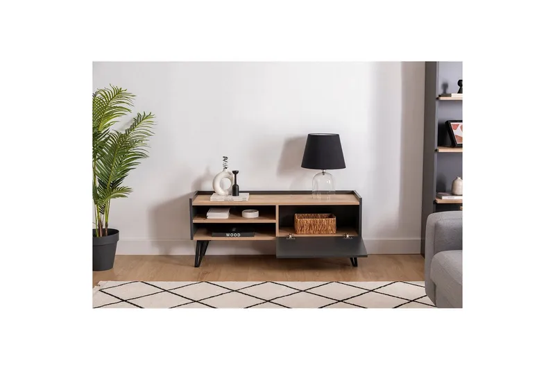 Giancarlo Tv-bänk 120 cm - Blå/Antracit - Möbler - Tv möbel & mediamöbel - TV bänk & mediabänk