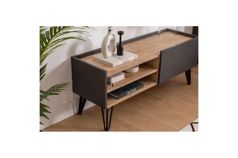 Giancarlo Tv-bänk 120 cm - Blå/Antracit - Möbler - Tv möbel & mediamöbel - TV bänk & mediabänk