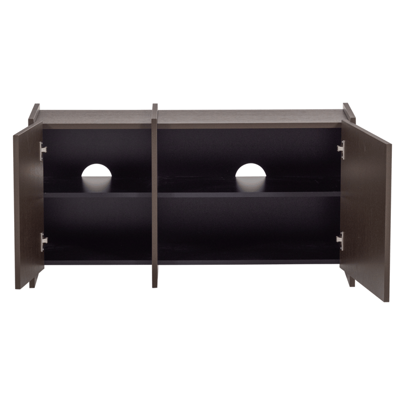 Golvstående Tv Bänk 102 cm med Förvaring i Ask - Brun - Möbler - Tv möbel & mediamöbel - TV bänk & mediabänk