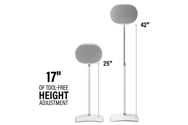 Golvstativ Sanus för Sonos ERA 300 2 Delar - Vit - Möbler - Tv möbel & mediamöbel - Mediastativ & väggfäste