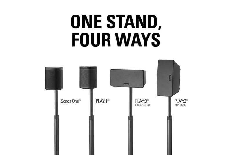 Golvstativ Sanus för Sonos One SL Play:1 och Play:3 Svart, Justerbart stativ - Svart, Justerbart stativ - Möbler - Tv möbel & mediamöbel - Mediastativ & väggfäste