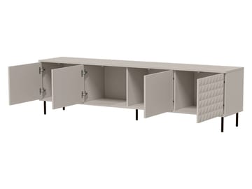 Granica Golvstående Tv Bänk 200 cm med Förvaring i Målat Trä - Beige - Möbler - Tv möbel & mediamöbel - TV bänk & mediabänk