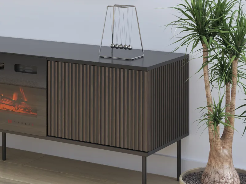 Gravendal TV-bänk 182x57 cm - Svart, valnöt - Möbler - Tv möbel & mediamöbel - TV skåp