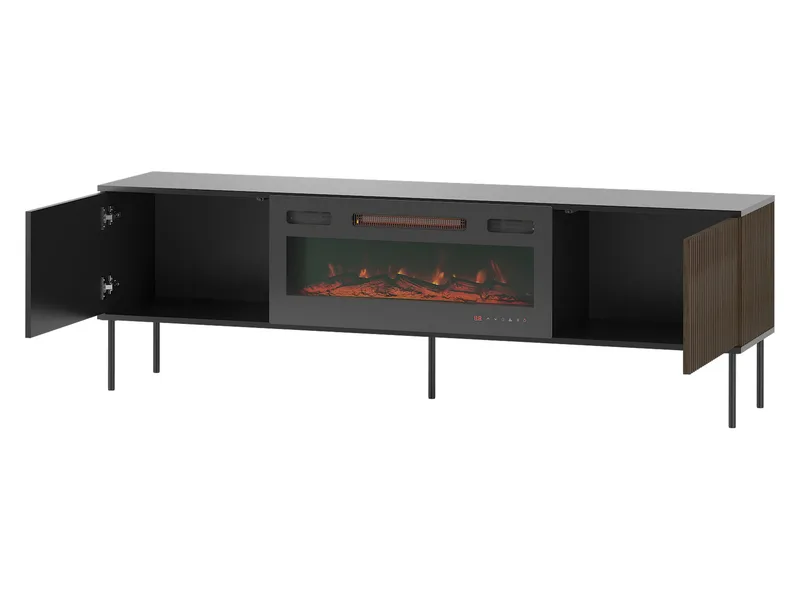 Gravendal TV-bänk 182x57 cm - Svart, valnöt - Möbler - Tv möbel & mediamöbel - TV skåp