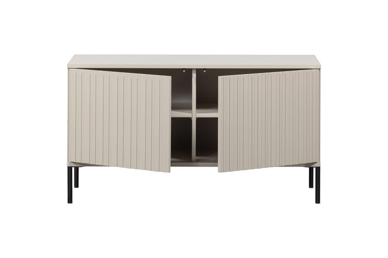 Gravure Golvstående Tv Bänk 100 cm med Förvaring i Målat Trä - Beige - Möbler - Tv möbel & mediamöbel - TV bänk & mediabänk