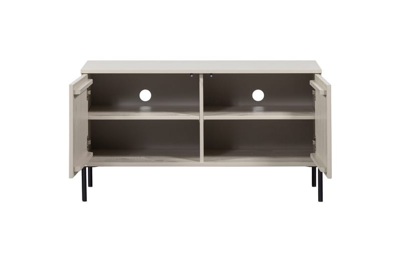Gravure Golvstående Tv Bänk 100 cm med Förvaring i Målat Trä - Beige - Möbler - Tv möbel & mediamöbel - TV bänk & mediabänk