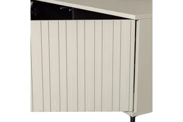 Gravure Golvstående Tv Bänk 150 cm med Förvaring i Mörkt Trä - Ljusbeige - Möbler - Tv möbel & mediamöbel - TV bänk & mediabänk