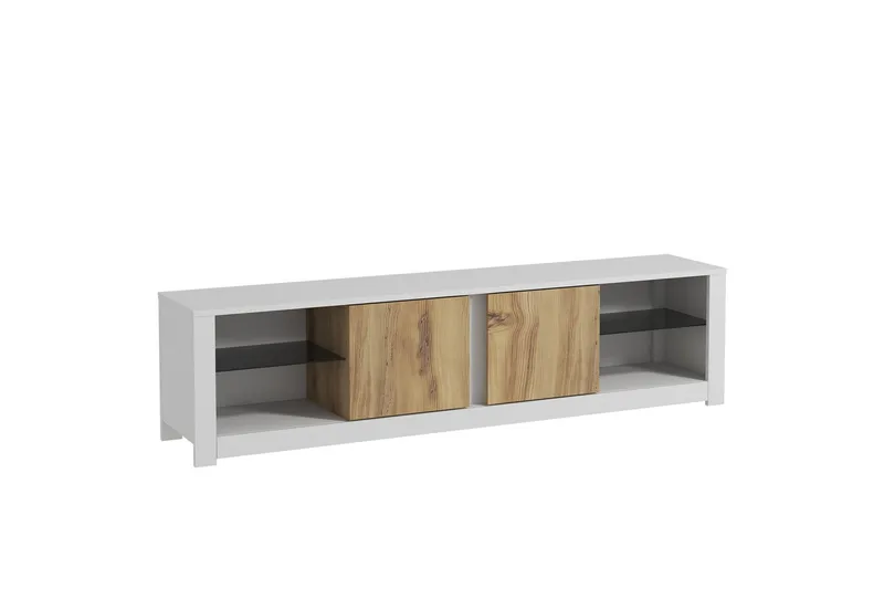 Griselda TV-bänk 180 cm i Ek, Vit