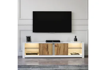 Griselda TV-bänk 180 cm i Ek - Vit - Möbler - Tv möbel & mediamöbel - TV bänk & mediabänk