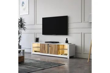 Griselda TV-bänk 180 cm i Ek - Vit - Möbler - Tv möbel & mediamöbel - TV bänk & mediabänk