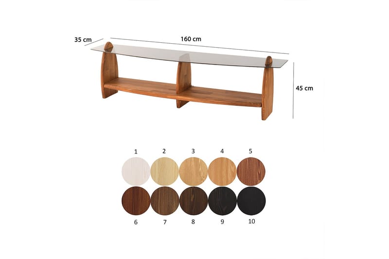 Guinn Tv-bänk 160 cm - Brun - Möbler - Tv möbel & mediamöbel - TV bänk & mediabänk