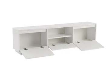 Gulliver Golvstående Tv Bänk 160 cm med Förvaring i Målat Trä - Vit - Möbler - Tv möbel & mediamöbel - TV bänk & mediabänk
