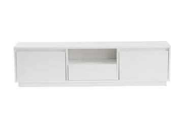Gulliver Golvstående Tv Bänk 160 cm med Förvaring i Målat Trä - Vit - Möbler - Tv möbel & mediamöbel - TV bänk & mediabänk