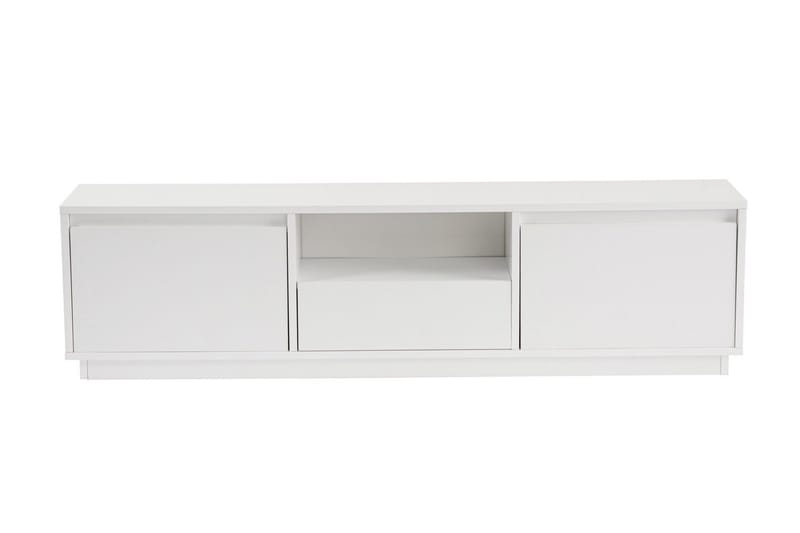 Gulliver Golvstående Tv Bänk 160 cm med Förvaring i Målat Trä - Vit - Möbler - Tv möbel & mediamöbel - TV bänk & mediabänk