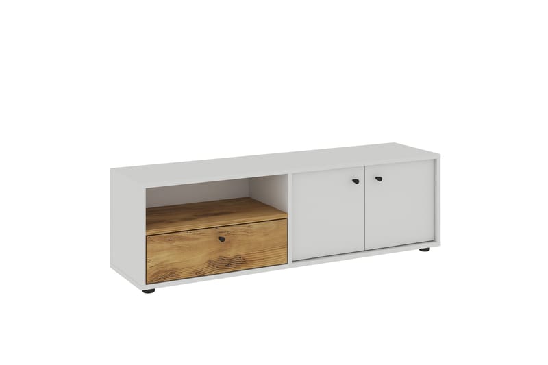 Gwen Tv-bänk 136 cm - Vit/Ek - Möbler - Tv möbel & mediamöbel - TV bänk & mediabänk