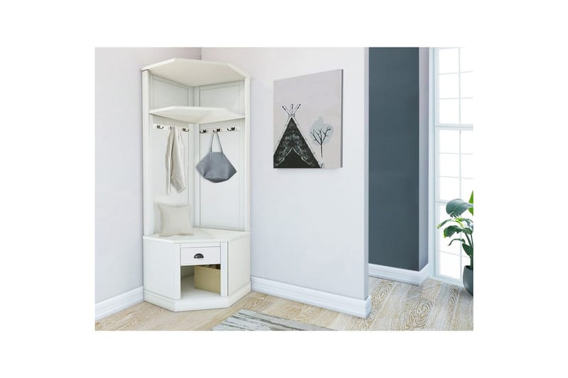 Högskåp Toby Vit, 185x90x65 cm - Vit, 185x90x65 cm - Möbler - Tv möbel & mediamöbel - TV skåp