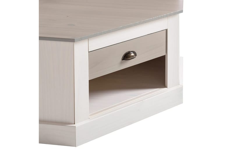 Högskåp Toby Vit/Grå, 185x90x65 cm - Vit/Grå, 185x90x65 cm - Möbler - Tv möbel & mediamöbel - TV skåp