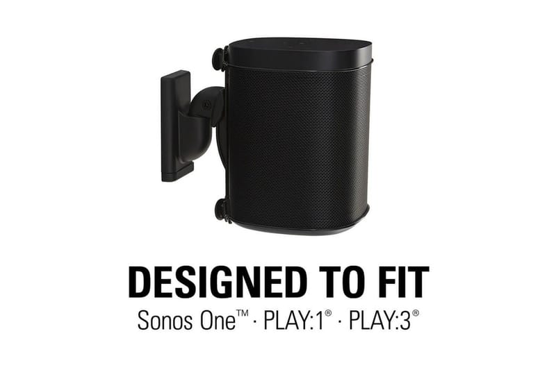 Högtalarfäste Sanus för Sonos One SL Play:1 och Play:3 - Svart - Möbler - Tv möbel & mediamöbel - Mediastativ & väggfäste