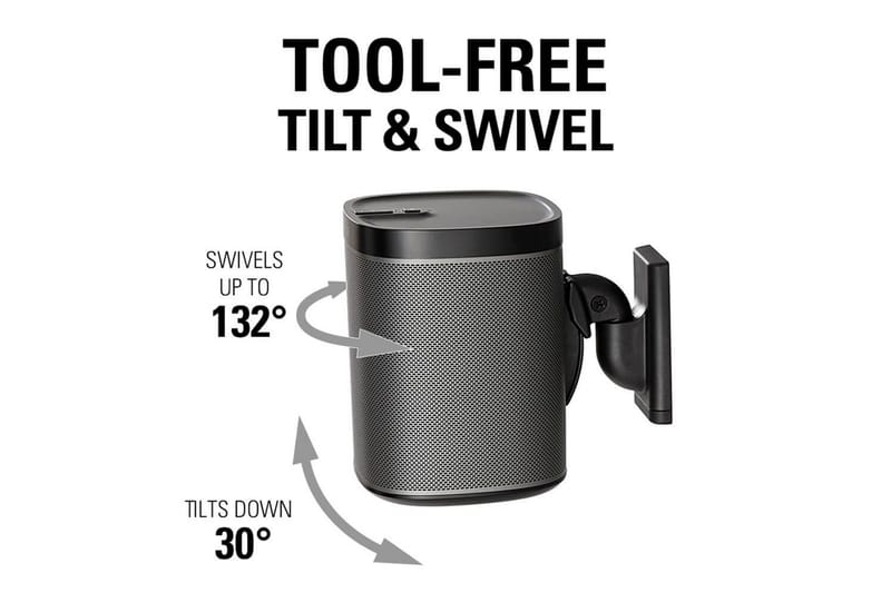 Högtalarfäste Sanus för Sonos One SL Play:1 och Play:3 Svart - Svart - Möbler - Tv möbel & mediamöbel - Mediastativ & väggfäste