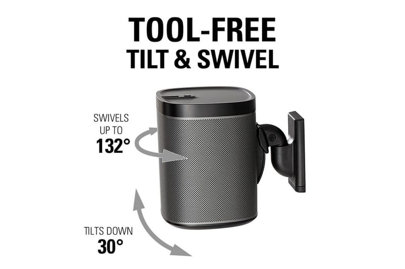 Högtalarfäste Sanus för Sonos One SL Play:1 och Play:3 - Svart - Möbler - Tv möbel & mediamöbel - Mediastativ & väggfäste