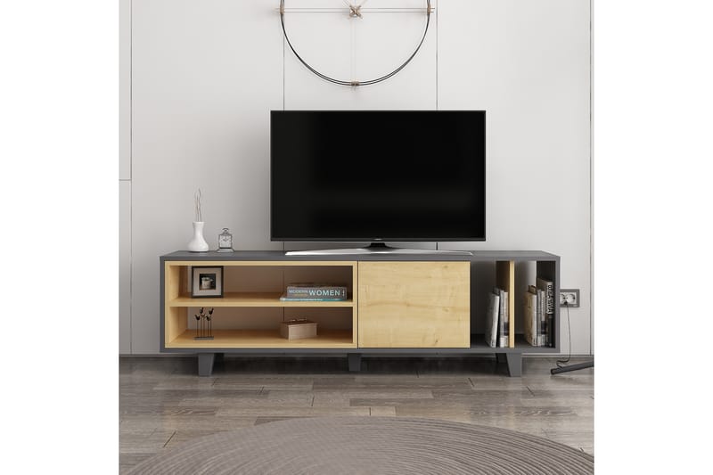 Hachen Tv-bänk 160 cm - Trä/natur - TV bänk & mediabänk