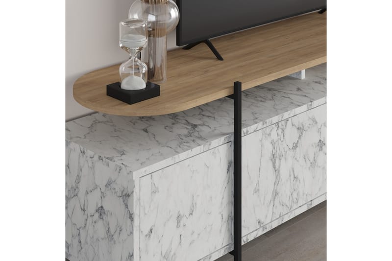 Hanley Tv-möbelset 160x35,6 cm Beige/Brun - Hanah Home - Möbler - Tv möbel & mediamöbel - TV-möbelset