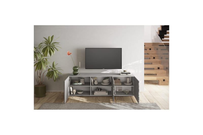 Hawell Tv-Bänk 181 cm - Grå - Möbler - Tv möbel & mediamöbel - TV bänk & mediabänk