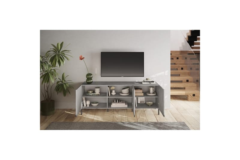 Hawell Tv-Bänk 181 cm - Grå - Möbler - Tv möbel & mediamöbel - TV bänk & mediabänk