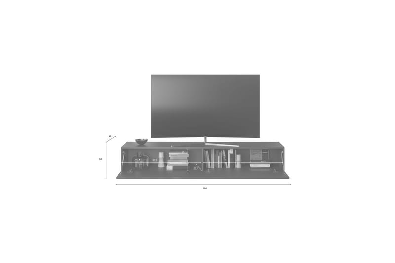 Hawell Vägghängd Tv-Bänk 180 cm - Mörkgrå - Möbler - Tv möbel & mediamöbel - TV bänk & mediabänk