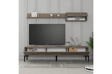 Hazim Golvstående Tv-bänk 180 cm med Förvaring i Målat Trä - Brun - Möbler - Tv möbel & mediamöbel - TV bänk & mediabänk
