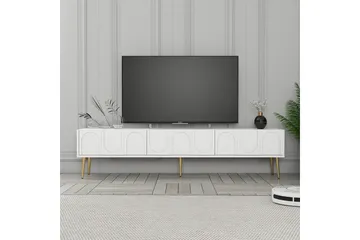 Hazim Golvstående Tv-bänk 180 cm med Förvaring i Målat Trä - Vit - Möbler - Tv möbel & mediamöbel - TV bänk & mediabänk