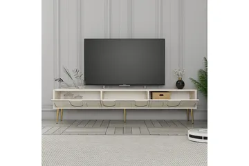 Hazim Tv-bänk 180 cm - Cream/Guld - Möbler - Tv möbel & mediamöbel - TV bänk & mediabänk
