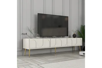 Hazim Tv-bänk 180 cm - Cream/Guld - Möbler - Tv möbel & mediamöbel - TV bänk & mediabänk
