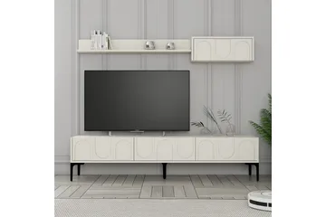 Hazim Tv-bänk 180 cm - Cream/Svart - Möbler - Tv möbel & mediamöbel - TV bänk & mediabänk