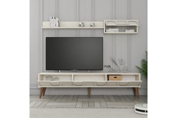 Hazim Tv-bänk 180 cm - Cream/Valnöt - Möbler - Tv möbel & mediamöbel - TV bänk & mediabänk