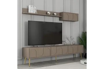 Hazim Tv-bänk 180 cm - Guld - Möbler - Tv möbel & mediamöbel - TV bänk & mediabänk
